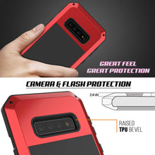Load image into Gallery viewer, Galaxy S10 Metal Case, Heavy Duty Military Grade Rugged Armor Cover [Red] (Color in image: White)
