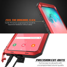Load image into Gallery viewer, Galaxy S10 Metal Case, Heavy Duty Military Grade Rugged Armor Cover [Red] (Color in image: Black)
