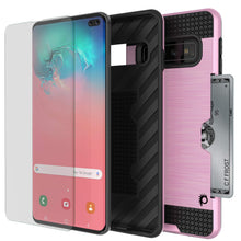 Cargar imagen en el visor de la galería, Galaxy S10+ Plus  Case, PUNKcase [SLOT Series] [Slim Fit] Dual-Layer Armor Cover w/Integrated Anti-Shock System, Credit Card Slot [Pink] (Color in image: Gold)
