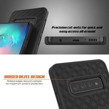 Cargar imagen en el visor de la galería, Punkcase Galaxy s10+ Plus Case With Screen Protector, Holster Belt Clip [Black] 
