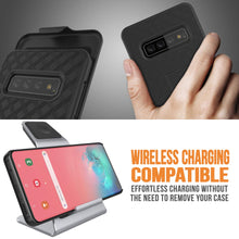 Cargar imagen en el visor de la galería, Punkcase Galaxy s10+ Plus Case With Screen Protector, Holster Belt Clip [Black] 
