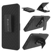 Cargar imagen en el visor de la galería, Punkcase Galaxy s10+ Plus Case With Screen Protector, Holster Belt Clip [Black] 
