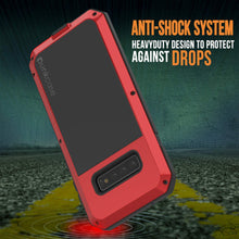 Cargar imagen en el visor de la galería, Galaxy S10+ Plus Metal Case, Heavy Duty Military Grade Rugged Armor Cover [Red] (Color in image: Neon)
