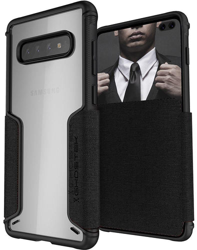 Galaxy S10+ Plus Wallet Case | Exec 3 Series [Black] (Color in image: Black)