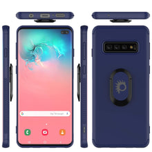 Cargar imagen en el visor de la galería, Galaxy S10+ Plus, Punkcase Magnetix Protective TPU Cover W/ Kickstand, Sceen Protector[Blue] 
