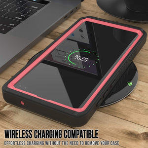 Galaxy S10e Water/Shock/Snowproof Slim Screen Protector Case [Pink] (Color in image: Teal)