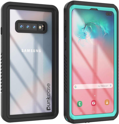 Galaxy S10e Water/Shock/Snowproof | Screen Protector Case [Teal] (Color in image: Teal)