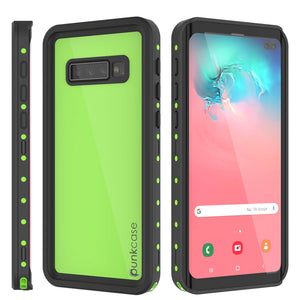 Galaxy S10+ Plus Waterproof Case PunkCase StudStar Light Green Thin 6.6ft Underwater IP68 ShockProof (Color in image: red)