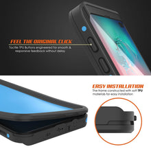 Cargar imagen en el visor de la galería, Galaxy S10+ Plus Waterproof Case PunkCase StudStar Light Blue Thin 6.6ft Underwater IP68 ShockProof (Color in image: black)
