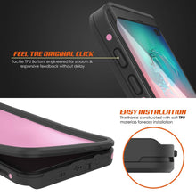 Cargar imagen en el visor de la galería, Galaxy S10+ Plus Waterproof Case PunkCase StudStar Pink Thin 6.6ft Underwater IP68 Shock/Snow Proof (Color in image: light blue)
