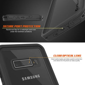 Galaxy S10+ Plus Waterproof Case PunkCase StudStar Clear Thin 6.6ft Underwater IP68 Shock/Snow Proof (Color in image: white)