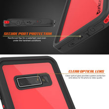 Cargar imagen en el visor de la galería, Galaxy S10+ Plus Waterproof Case PunkCase StudStar Red Thin 6.6ft Underwater IP68 Shock/Snow Proof (Color in image: pink)
