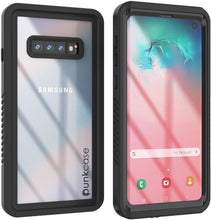 Cargar imagen en el visor de la galería, Galaxy S10+ Plus Water/Shockproof With Screen Protector Case [Black] (Color in image: Black)
