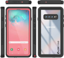 Cargar imagen en el visor de la galería, Galaxy S10+ Plus Water/Shock/Snowproof Slim Screen Protector Case [Pink] (Color in image: Red)
