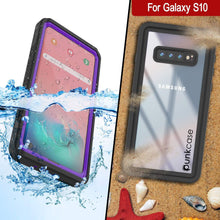 Cargar imagen en el visor de la galería, Galaxy S10+ Plus Water/Shockproof Slim Screen Protector Case [Purple] (Color in image: Light blue)
