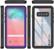 Cargar imagen en el visor de la galería, Galaxy S10+ Plus Water/Shockproof Slim Screen Protector Case [Purple] (Color in image: Teal)
