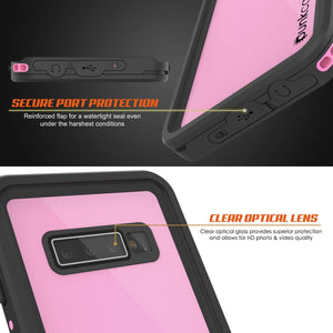 Carcasa resistente al agua para Galaxy A10e PunkCase StudStar Pink delgada de 6.6 pies IP68 a prueba de golpes/nieve bajo el agua.