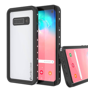 Funda impermeable Galaxy A10e, Punkcase StudStar Blanca Delgada a prueba de agua 6.6ft IP68 a prueba de golpes/nieve