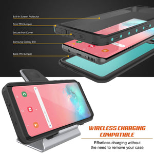 Estuche al agua Galaxy A10e PunkCase StudStar Teal delgado de 6.6 pies de profundidad IP68 a prueba de golpes y nieve.