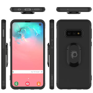 Galaxy S10e Case, Punkcase Magnetix Protective TPU Cover W/ Kickstand, Sceen Protector[Black] 