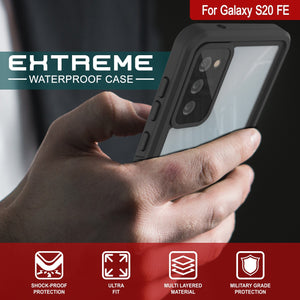 For Galaxy S20 FE HTREMEe De WATERPROOF CASE SHOCK-PROOF ULTRA MULTI LAYERED MILITARY GRADE PROTECTION FIT MATERIAL PROTECTION (Color in image: White)