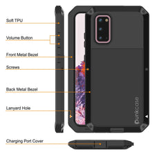Cargar imagen en el visor de la galería, Galaxy s20 Metal Case, Heavy Duty Military Grade Rugged Armor Cover [Black] (Color in image: Red)
