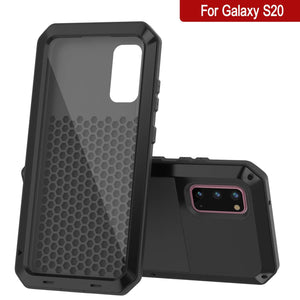 Galaxy s20 Metal Case, Heavy Duty Military Grade Rugged Armor Cover [Black] 