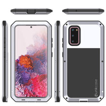 Cargar imagen en el visor de la galería, Galaxy s20 Metal Case, Heavy Duty Military Grade Rugged Armor Cover [White] 
