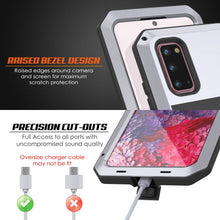 Cargar imagen en el visor de la galería, Galaxy s20 Metal Case, Heavy Duty Military Grade Rugged Armor Cover [White] (Color in image: Silver)
