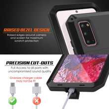 Cargar imagen en el visor de la galería, Galaxy s20 Metal Case, Heavy Duty Military Grade Rugged Armor Cover [Black] (Color in image: Silver)
