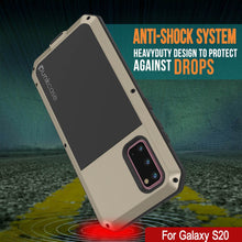 Cargar imagen en el visor de la galería, Galaxy s20 Metal Case, Heavy Duty Military Grade Rugged Armor Cover [Gold] (Color in image: Black)
