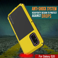 Cargar imagen en el visor de la galería, Galaxy s20 Metal Case, Heavy Duty Military Grade Rugged Armor Cover [Neon] (Color in image: Black)
