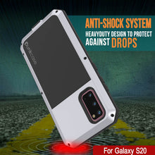 Cargar imagen en el visor de la galería, Galaxy s20 Metal Case, Heavy Duty Military Grade Rugged Armor Cover [White] (Color in image: Black)
