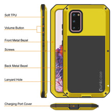 Cargar imagen en el visor de la galería, Galaxy s20 Metal Case, Heavy Duty Military Grade Rugged Armor Cover [Neon] (Color in image: Red)
