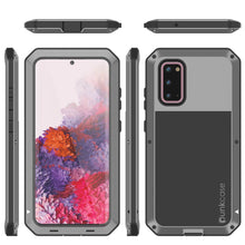 Cargar imagen en el visor de la galería, Galaxy s20 Metal Case, Heavy Duty Military Grade Rugged Armor Cover [Silver] 
