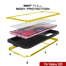 Cargar imagen en el visor de la galería, Galaxy s20 Metal Case, Heavy Duty Military Grade Rugged Armor Cover [Neon] (Color in image: Gold)
