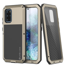 Cargar imagen en el visor de la galería, Galaxy s20+ Plus Metal Case, Heavy Duty Military Grade Rugged Armor Cover [Gold] (Color in image: Gold)
