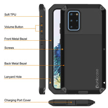 Load image into Gallery viewer, Galaxy s20+ Plus Metal Case, Heavy Duty Military Grade Rugged Armor Cover [Black] 
