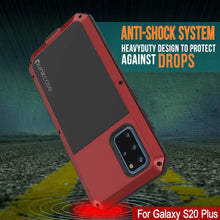 Load image into Gallery viewer, Galaxy s20+ Plus Metal Case, Heavy Duty Military Grade Rugged Armor Cover [Red] (Color in image: Black)
