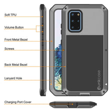Load image into Gallery viewer, Galaxy s20+ Plus Metal Case, Heavy Duty Military Grade Rugged Armor Cover [Silver] 
