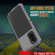 Load image into Gallery viewer, Galaxy s20+ Plus Metal Case, Heavy Duty Military Grade Rugged Armor Cover [Silver] (Color in image: Black)
