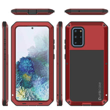 Load image into Gallery viewer, Galaxy s20+ Plus Metal Case, Heavy Duty Military Grade Rugged Armor Cover [Red] 
