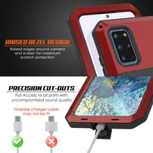 Load image into Gallery viewer, Galaxy s20+ Plus Metal Case, Heavy Duty Military Grade Rugged Armor Cover [Red] (Color in image: Silver)
