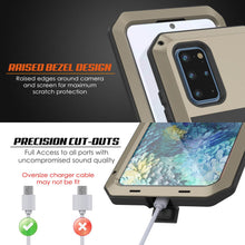 Cargar imagen en el visor de la galería, Galaxy s20+ Plus Metal Case, Heavy Duty Military Grade Rugged Armor Cover [Gold] (Color in image: Silver)
