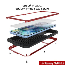 Load image into Gallery viewer, Galaxy s20+ Plus Metal Case, Heavy Duty Military Grade Rugged Armor Cover [Red] (Color in image: White)
