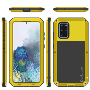 Galaxy s20+ Plus Metal Case, Heavy Duty Military Grade Rugged Armor Cover [Neon] 