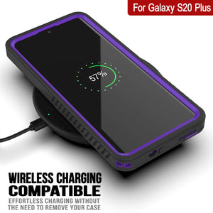 Galaxy S20+ Plus Water/Shockproof [Extreme Series] Slim Screen Protector Case [Purple] (Color in image: Light Green)