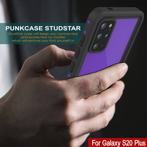 Galaxy S20+ Plus Waterproof Case PunkCase StudStar Purple Thin 6.6ft Underwater IP68 Shock/Snow Proof (Color in image: white)