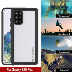 Galaxy S20+ Plus Waterproof Case, Punkcase StudStar White Thin 6.6ft Underwater IP68 Shock/Snow Proof (Color in image: light green)