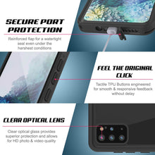 Load image into Gallery viewer, Galaxy S20+ Plus Waterproof Case PunkCase StudStar Red Thin 6.6ft Underwater IP68 Shock/Snow Proof (Color in image: black)

